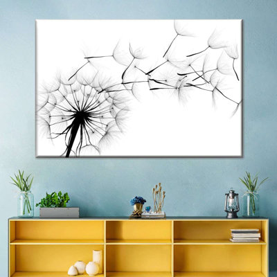 Pissenlit volant sur toile