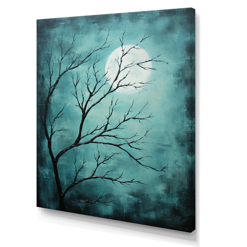 «Blue Moon Tranquility II - Moon», art mural sur toile, H 32 po x l 24 po x P 1 po, Toile tendue