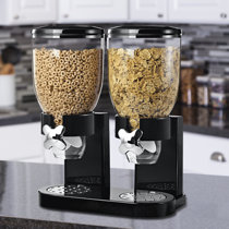 Rosseto EZ-PRO Five-Container Table Top Cereal Dispenser Stand & Catch  Tray, Black