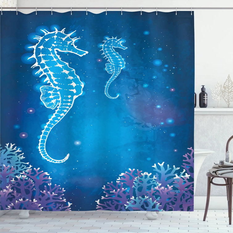 Mariel Sea Turtle Animal Artsy Single Shower Curtain Ebern Designs Size: 75 H x 69 W