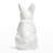 Winston 12" Gloss Ceramic White French Bulldog Sculpture-702797620