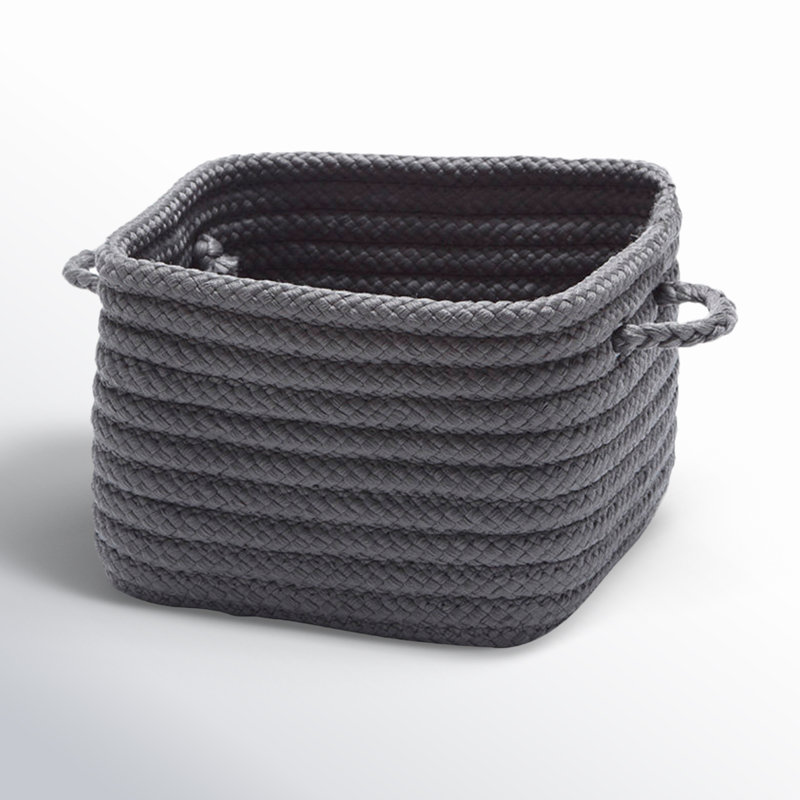 AllModern Kline Fabric Decorative Basket, Gray, 8" H x 11" W x 11" D