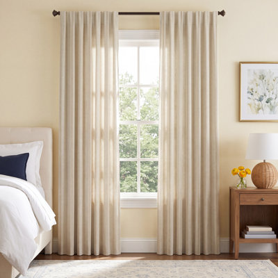 Merritt Jacquard Stripe Rod Pocket Curtain