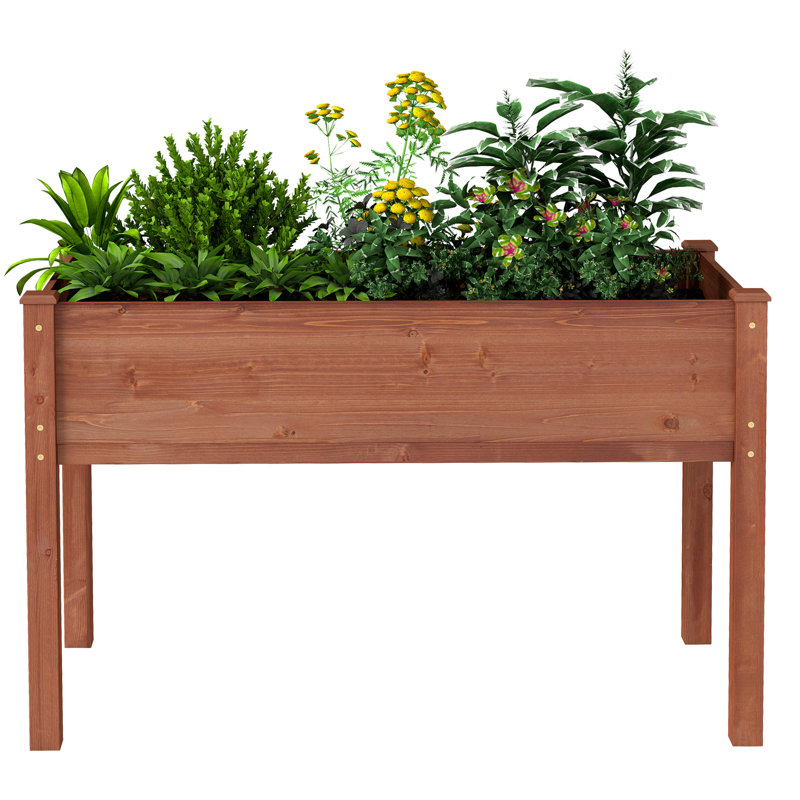 48X24x30 Inch Raised Garden Bed With Legs, Outdoor Planter For Growing Fruits, Vegetables, And Flowers - Gray Wood, Long Lasting Finish, Ergonomic Gardening Bed, Planter, Plants Herbs Design