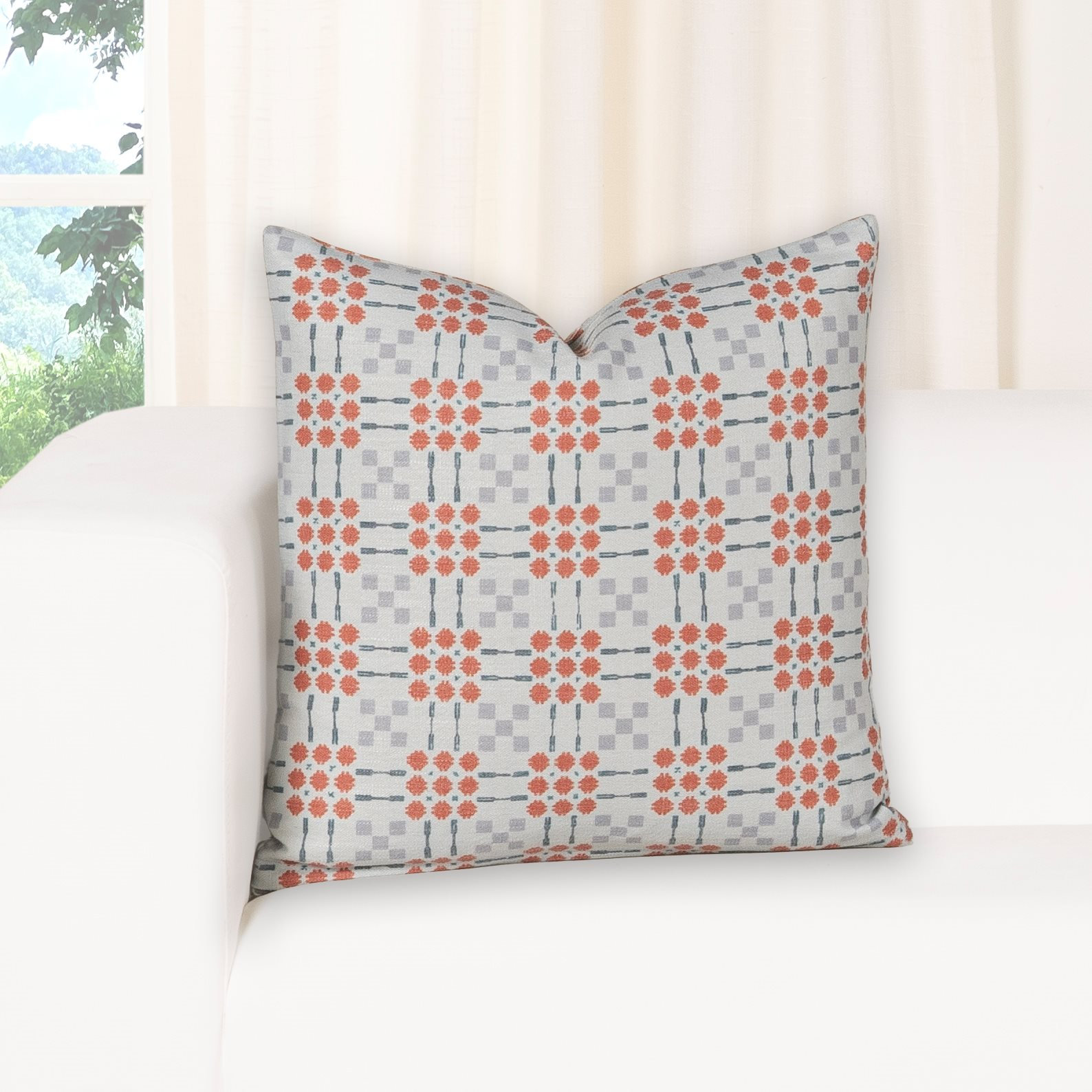 Throw Pillow, Polyester, Blue, Square 26"