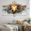 Vibrant Hinduisim Elephant I Religious & Spiritual Wall Decor on Metal