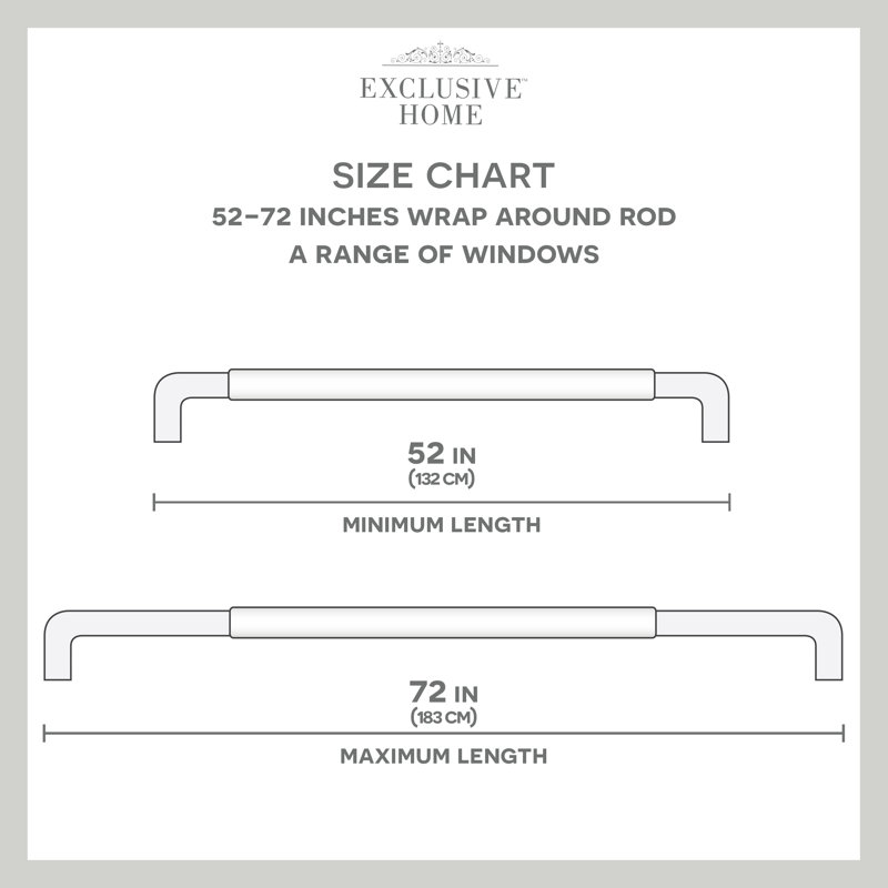Gold Adjustable Wrap Around Curtain Rod, 52-72 inches
