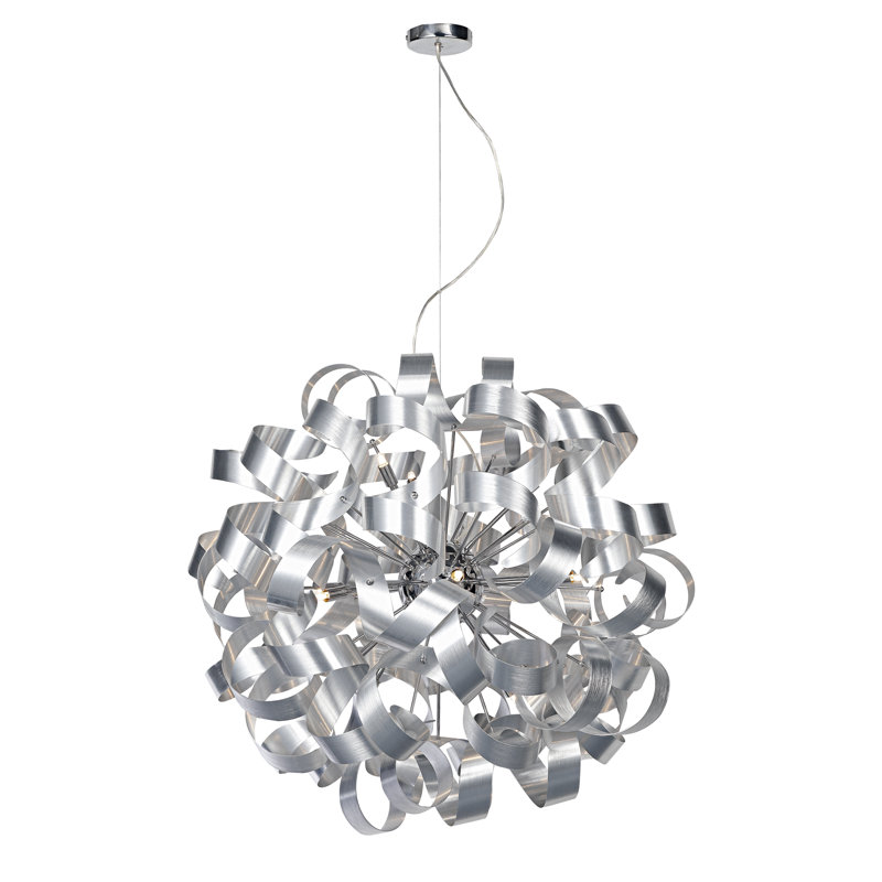 Calasia Novelty Pendant, 9, Brushed Aluminium