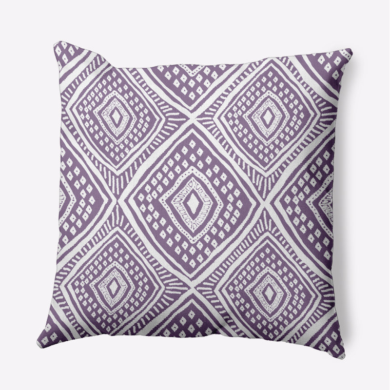 Upscale Getaway Outdoor Reversible Throw Pillow, 20" x 20", Purple