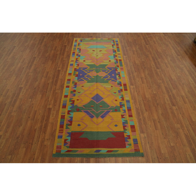 Tapis de couloir géométrique Kilim