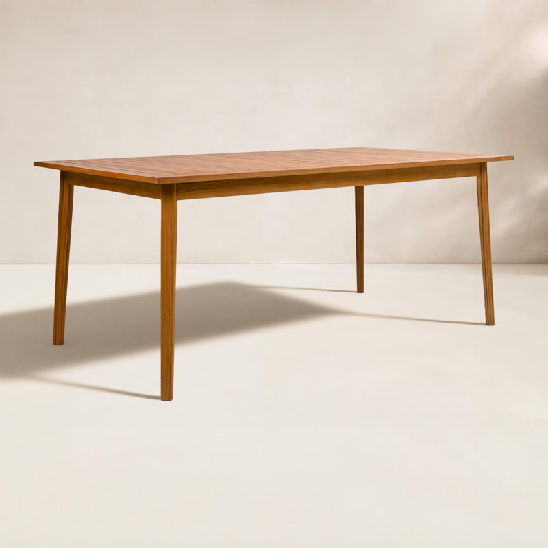 Mayaguana Outdoor Rectangular Teak Dining Table