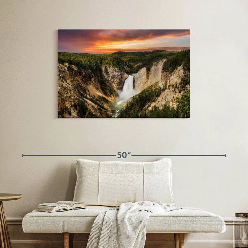 Cascades d'Alvord Yellowstone, H 26 po x l 39 po