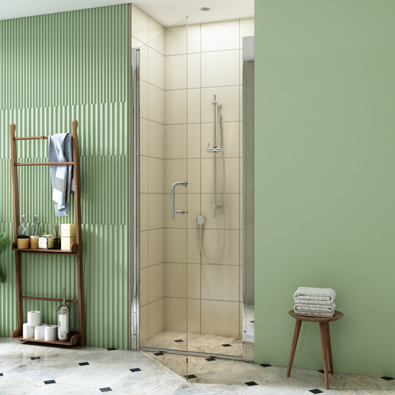 Pivot Frameless Glass Shower Door With SGCC Certified Glass, Chrome