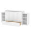Lit escamotable double avec rangement peu encombrant-1095889881