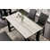 Kalb Marble Top Solid Wood Base Dining Table