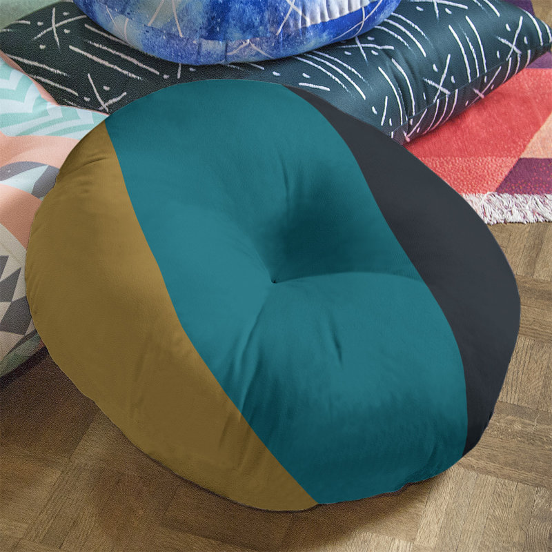 Coussin de sol touffeté arizona, H 30 po x l 30 po, Teal Accent