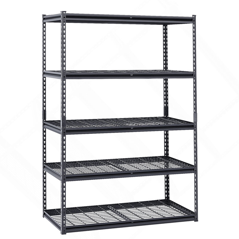 Tablettes de rangement Étagères de garage robustes réglables à 5 niveaux 3000 lb, 3.94" H x 51.57" W x 25.51" D