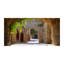 Baines Beige - Charming Streets 1 Piece Wall Art on Glass