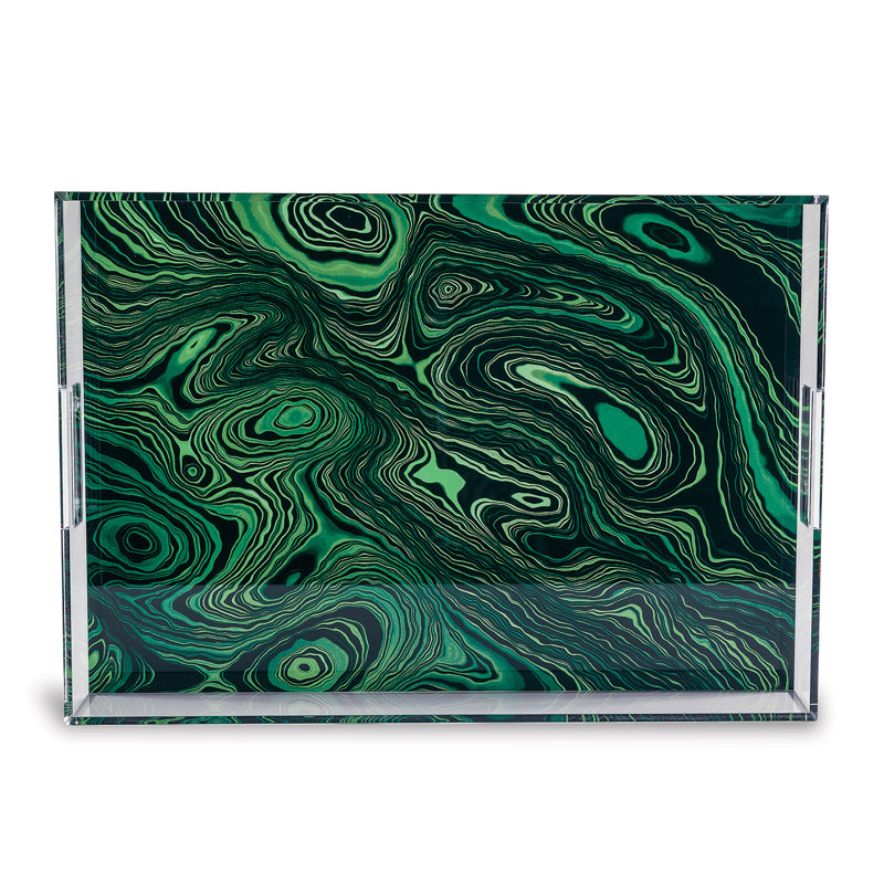 Plateau en malachite, Vert
