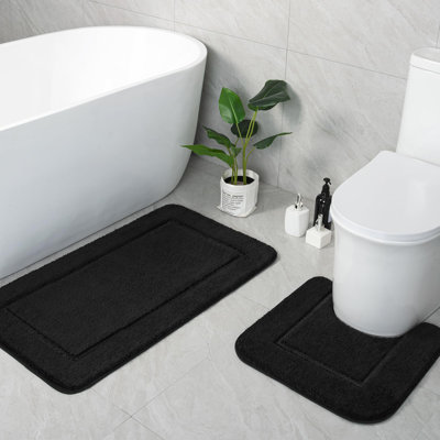 2 Piece Set Rectangle/u-shaped Bath Mat 