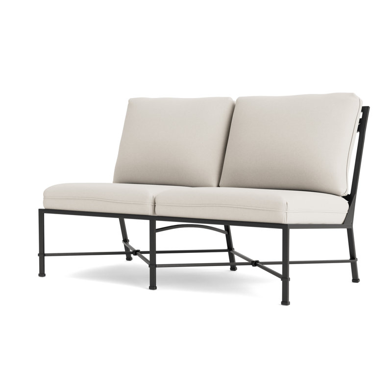 Venetian Outdoor 2 - Seat Loveseat, Fusion Natural, Textured Pewter