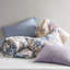 Édredon pour grand lit avec feuilles à motif aquarelle bleu, doux, convient à un matelas de 16 po, microfibre lavable, machine
