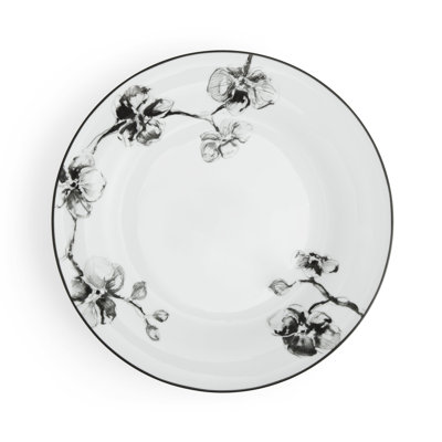 Black Orchid Handmade Porcelain Dinner Plate