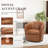 Leather Upholstered Swivel Barrel Chair—No Assembly Required-920848712