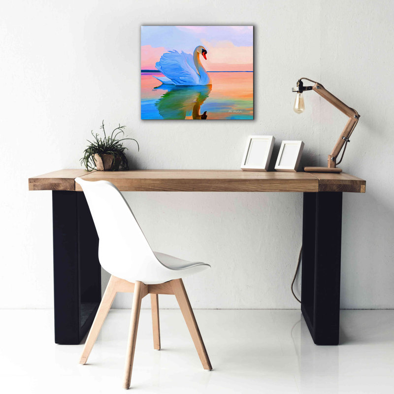 «White Swan» par Ata Alishahi - impression sur toile tendue
