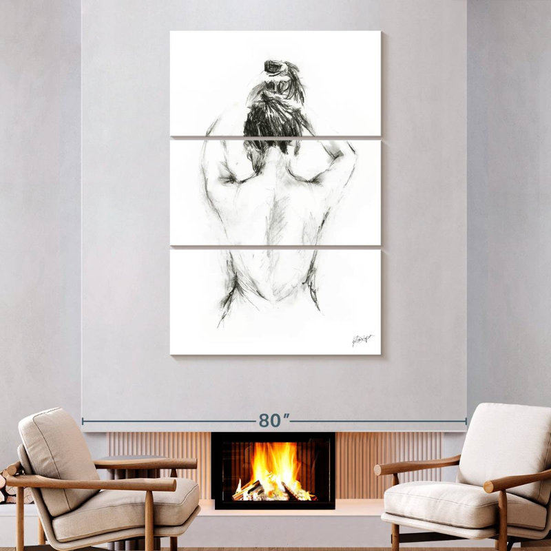 Leisha Back Study I, 74" H x 48" W