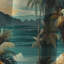 Palm Breeze - motif tropical V - Rideau floral - Rideau occultant floral - 1 panneau-107549330