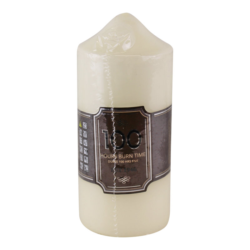 Unscented Pillar Candle, 16cm H x 7cm W x 7cm D