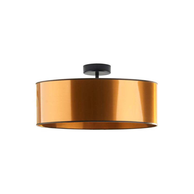 Bujar Fabric Semi Flush Mount, Copper