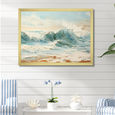Mute Color Wave Wave Horizon I - plage et océan, art mural sur toile