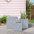 Wurster 3 Piece Lightweight Concrete Modern Square Outdoor Planter, 16 Inch Tall Set-33045140