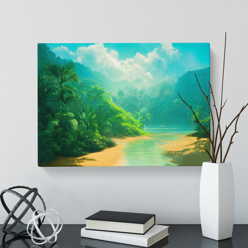 Tropical Forest Beach Vol.4 - Wrapped Canvas Print, 35cm H x 50cm W x 3cm D