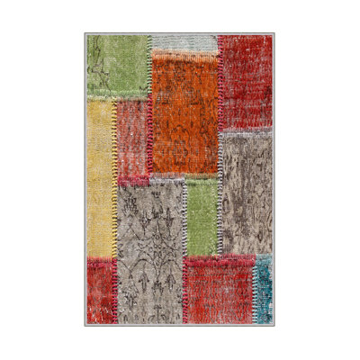 Antibacterial Hall Carpet (2.6 x 6.6 Ft) | 100% Polyester, 0.4 in Pile Height | Non-Slip PVC Dot Underside, Machine Washable | 3D Digital Printing, Durable & Stylish for Entryways, Living Rooms & More