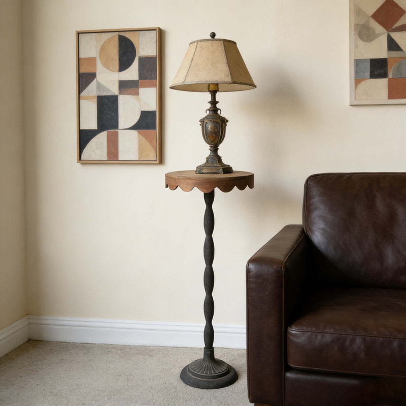 Vintage-Inspired Round Side Table