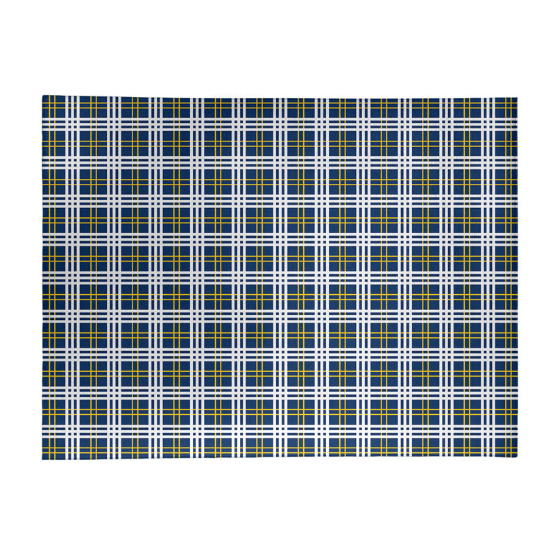 Tapis à carreaux bleu, Rectangle 8 pi x 10 pi