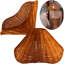 Abat-jour en rotin de rotin fait à la main pour lampes de table et sur pied, paquet de 2, motif floral bohème, brun foncé