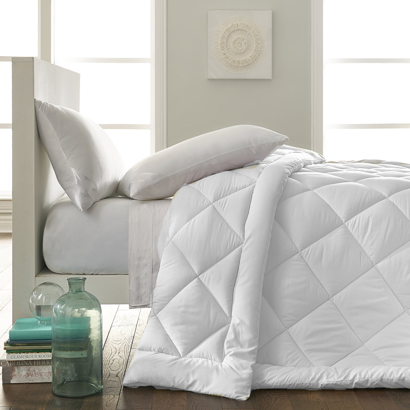 Édredon en duvet synthétique toutes saisons à chaleur moyenne, Double / Grand