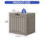 Edrosie Inc 31 Gallon Resin Lockable Deck Box,Light Brown-129105490