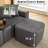 137.5" U Shaped Sofa , USB & Wireless Charge, Coffee Table Board With a Cup Holder, Oversize Movable Modular Sofa,Movable Footstool,No Assembly,6 Seats,Corduroy,Gray-767511499