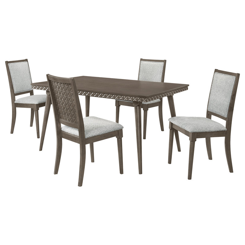 Perkins Dark Brown 5-piece Rectangular Dining Set
