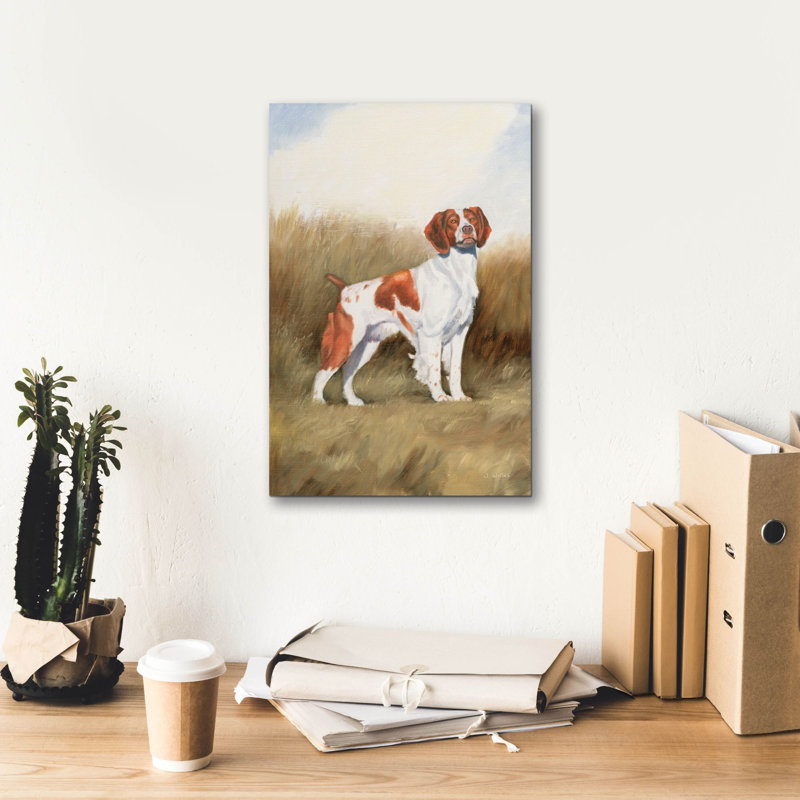«Hunting Dog 1» par James Wiens, art mural sur toile, H 18 po x l 12 po