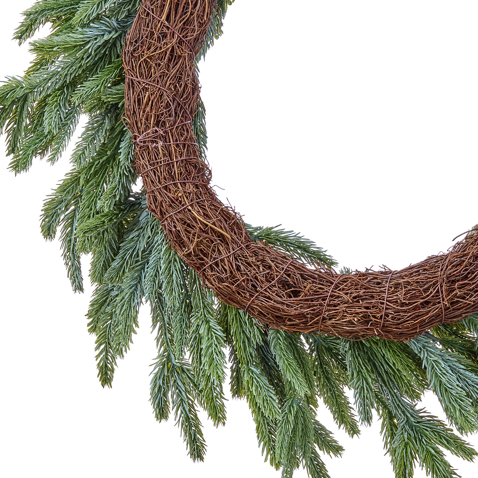 24" Real Touch Winter Mini Fir Wreath