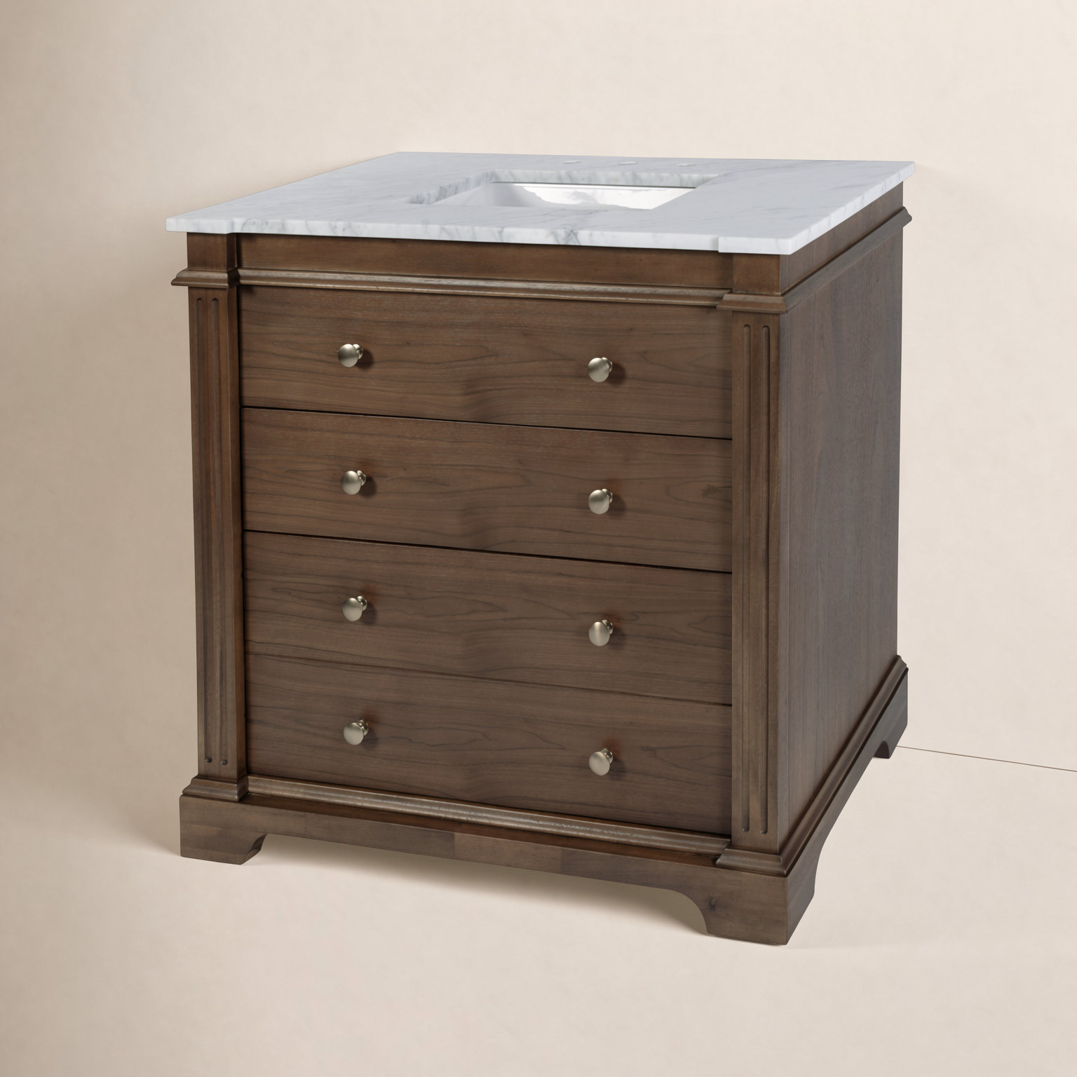 Garza 36" Acacia Single Bathroom Vanity, Walnut
