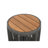 Outdoor Round Side Table Solid Wood Patio Table with Rope Base for Garden Balcony-1277030527