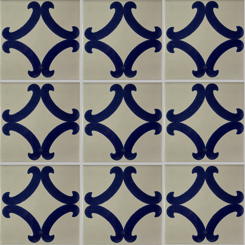 Carreau mexicain TalaMex Serena Talavera 9 pièces 4,2 po x 4,2 po