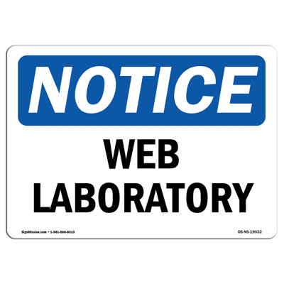 Wet Laboratory Aluminum Sign 12 x 18